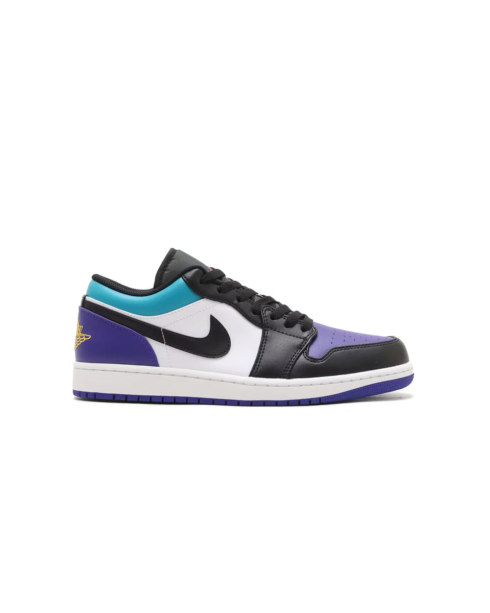 NIKE-AIR JORDAN 1 LOW WHITE/BLACK-BRIGHT CONCORD-AQUAMARINE 553559-154