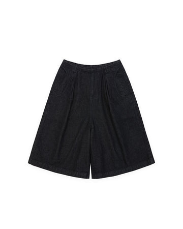 ADER ERROR-PLEATED DENIM SHORTS-BO01SSJE0201BK