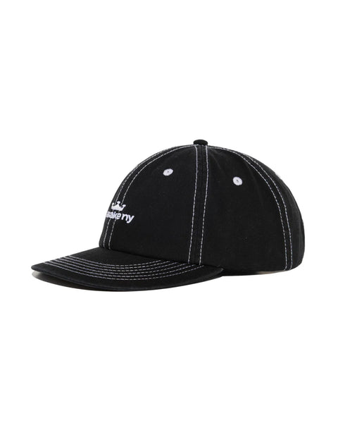 AWAKE-CROWN LOGO 6 PANEL HAT-BLACK-AWK-FW24-HT206