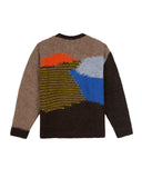 BRAIN DEAD-BOXY KNIT SWEATER - BROWN