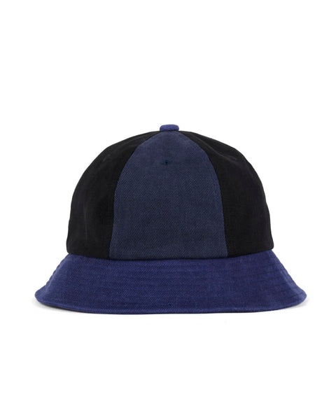 BRAIN DEAD-BRUSHED TWILL PANELLED BELL HAT - NAVY MULTI