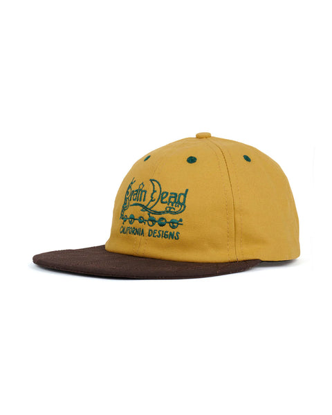 BRAIN DEAD-CALIFORNIA DESIGNS LONG BRIM HAT - KHAKY