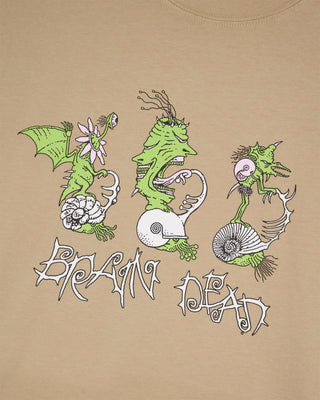 BRAIN DEAD-SCOOTER FREAKS T-SHIRT - SAND