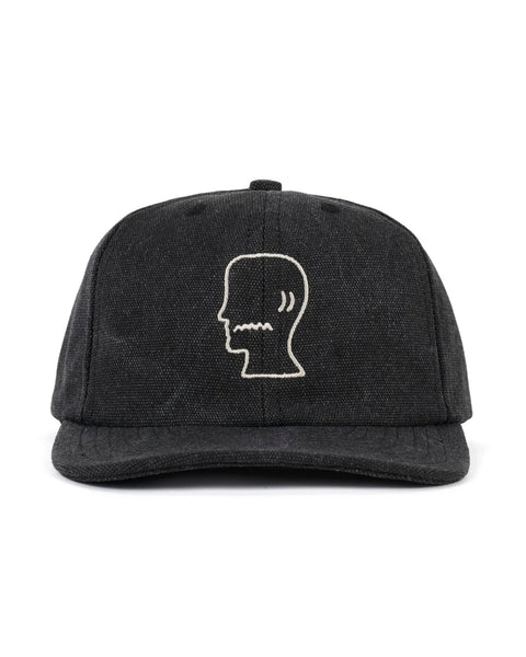 BRAIN DEAD-WASHED TWILL LOGOHEAD HAT - BLACK