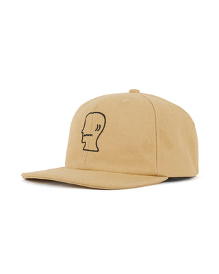 BRAIN DEAD-WASHED TWILL LOGOHEAD HAT -OCHRE