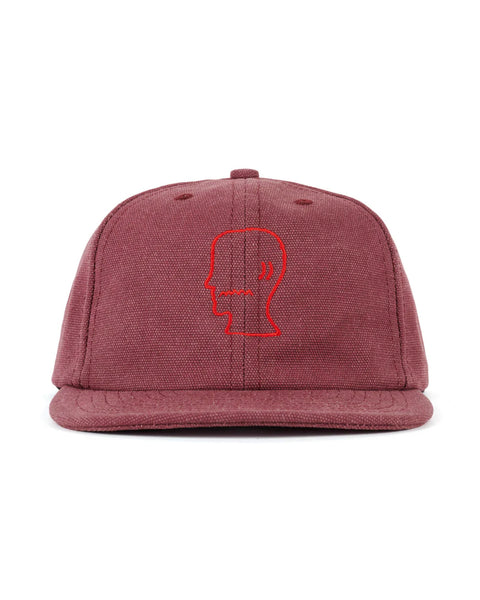 BRAIN DEAD-WASHED TWILL LOGOHEAD HAT - RASPEBERRY