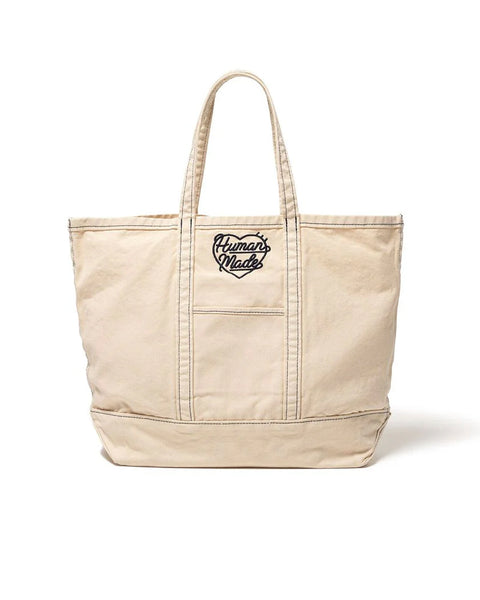 HUMAN MADE-GARMENT DYED TOTE BAG-WHITE-HM27GD037