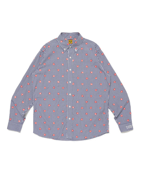 HUMAN MADE-HEART GINGHAM CHECK SHIRT-HM27SH008