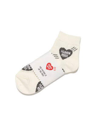 HUMAN MADE-HEART SHORT SOCKS-GRAY-HM28GD063