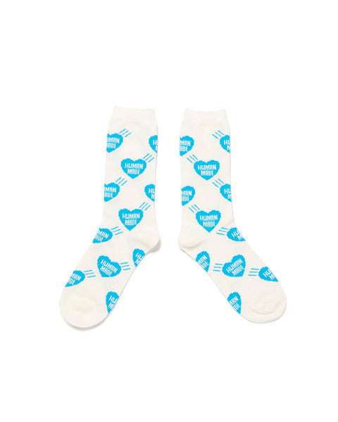 HUMAN MADE-HEART SOCKS-BLUE-HM29GD057