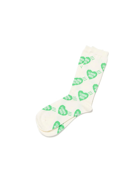 HUMAN MADE-HEART SOCKS-GREEN-HM29GD057