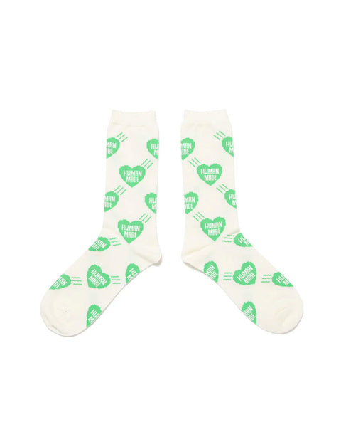 HUMAN MADE-HEART SOCKS-GREEN-HM29GD057