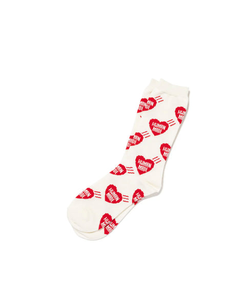 HUMAN MADE-HEART SOCKS-RED-HM29GD057