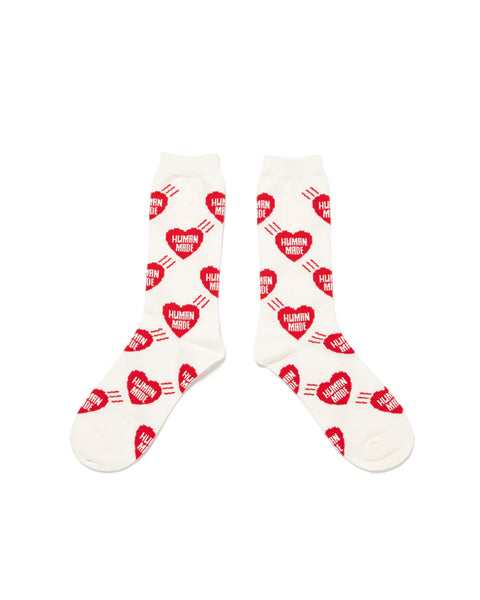 HUMAN MADE-HEART SOCKS-RED-HM29GD057