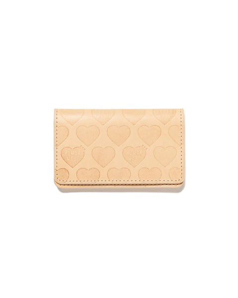 HUMAN MADE-LEATHER CARD CASE-BEIGE-HM27GD054