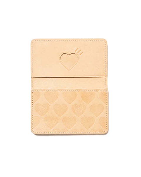 HUMAN MADE-LEATHER CARD CASE-BEIGE-HM27GD054