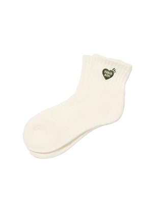 HUMAN MADE-PILE SHORT SOCKS-WHITE-HM29GD061