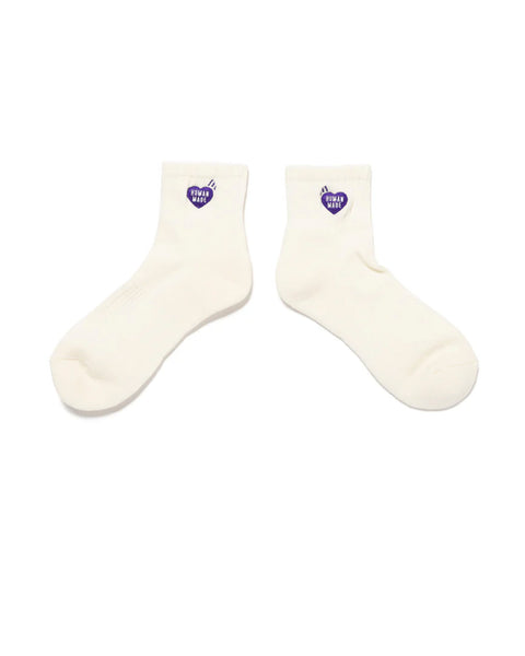 HUMAN MADE-PILE SHORT SOCKS-WHITE-HM29GD061