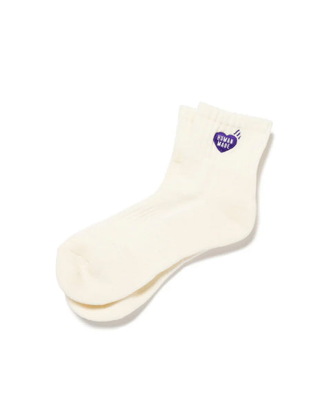 HUMAN MADE-PILE SHORT SOCKS-WHITE-HM29GD061