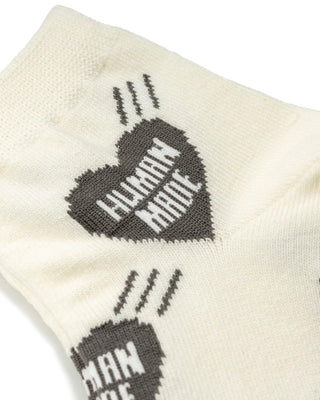 HUMAN MADE-HEART SHORT SOCKS-GRAY-HM28GD063