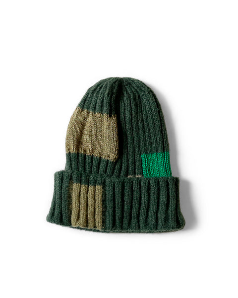 KAPITAL-5G WOOL TUGIHAGI KNIT CAP -GREEN-EK-1510XH