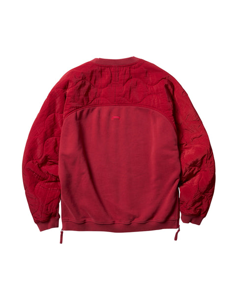 LIBERAIDERS-COTTON FLEECE QUILTED CREWNECK Ⅲ-RED