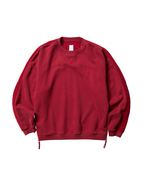 LIBERAIDERS-COTTON FLEECE QUILTED CREWNECK Ⅲ-RED