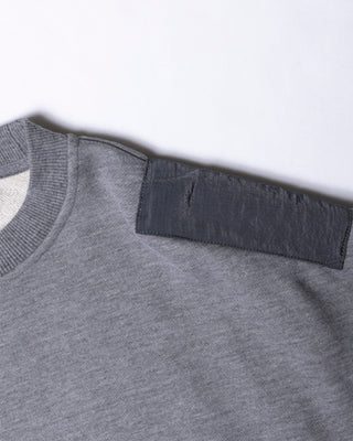 LIBERAIDERS-QUILTED POCKET CREWNECK-GRAY