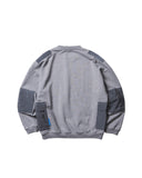 LIBERAIDERS-QUILTED POCKET CREWNECK-GRAY