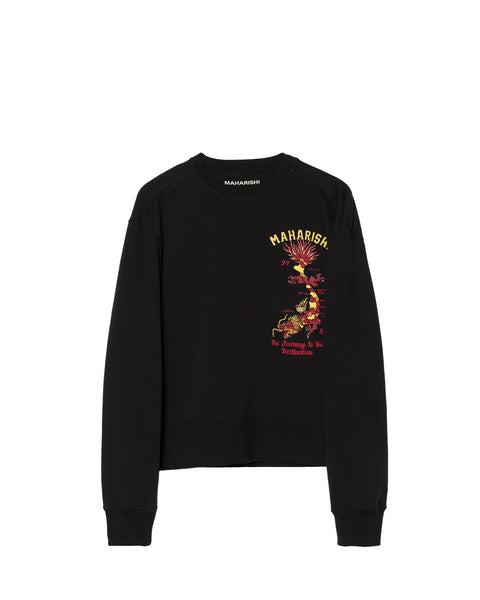 MAHARISHI-5248 DRAGON MAP VINTAGE CREWSWEATER