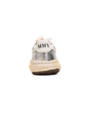 MAISON MIHARA YASUHIRO-BLAKEY OG SOLE WRINKLED LEATHER LOW-TOP -SILVER-A14FW736