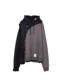 MAISON MIHARA YASUHIRO-LAYERED HOODIE BLACK-A13HD581