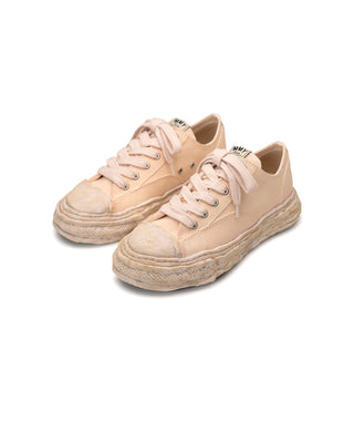 MAISON MIHARA YASUHIRO-PETERSON23 OG SOLE GARMENT DYE CANVAS LOW TOP-BEIGE-A14FW726