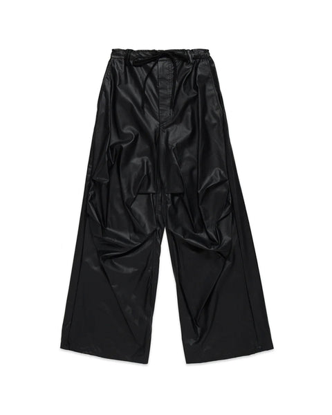 MM6- LIGHT PLEATHER PANTS BLACK-S52KA0510S53057900