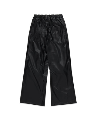 MM6- LIGHT PLEATHER PANTS BLACK-S52KA0510S53057900