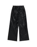 MM6- LIGHT PLEATHER PANTS BLACK-S52KA0510S53057900