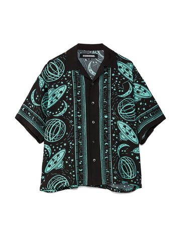 NEIGHBORHOOD-COSMIC HAWAIINA SHIRT SS-BLACK MINT-241TSNH-SHM06