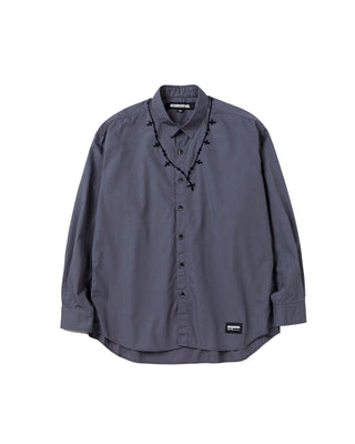 NEIGHBORHOOD-CROSS EMBROIDERY SHIRT LS-242AQNH-SHM03