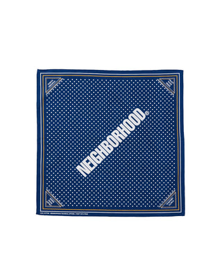 NEIGHBORHOOD-DOT BANDANA-NAVY-242BXNH-AC01