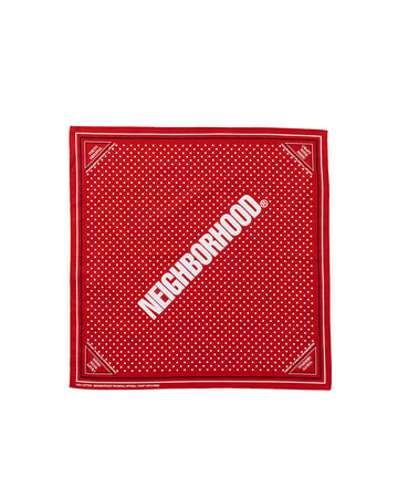 NEIGHBORHOOD-DOT BANDANA-RED-242BXNH-AC01