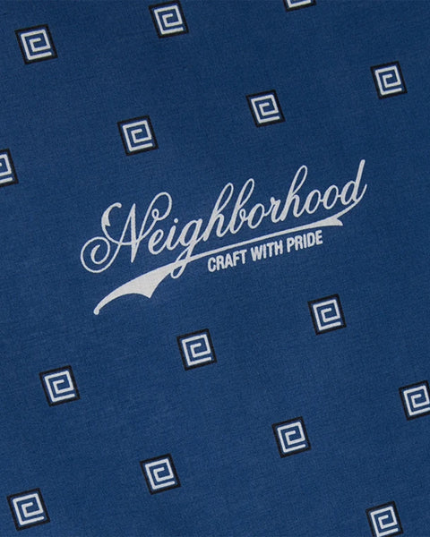 NEIGHBORHOOD-FLOWER BANDANA-NAVY-241BXNH-AC01