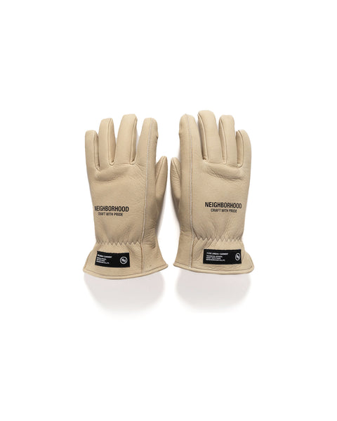 NEIGHBORHOOD-LEATHER BOA GLOVES-242DPNH-AC01