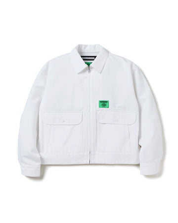 NEIGHBORHOOD-NH X DICKIES . ZIP WORK JACKET-WHITE-242VFDKN-JKM01