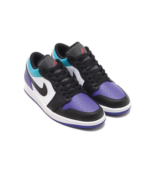 NIKE-AIR JORDAN 1 LOW WHITE/BLACK-BRIGHT CONCORD-AQUAMARINE 553559