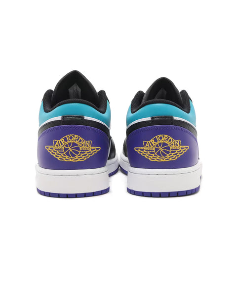 Jordan - AIR JORDAN 1 LOW 'WHITE/BLACK-BRIGHT CONCORD-AQUAMARINE