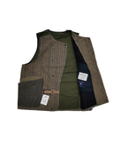 NORBIT-MOON TWEED 3 LAYERED VEST-HNVT-038