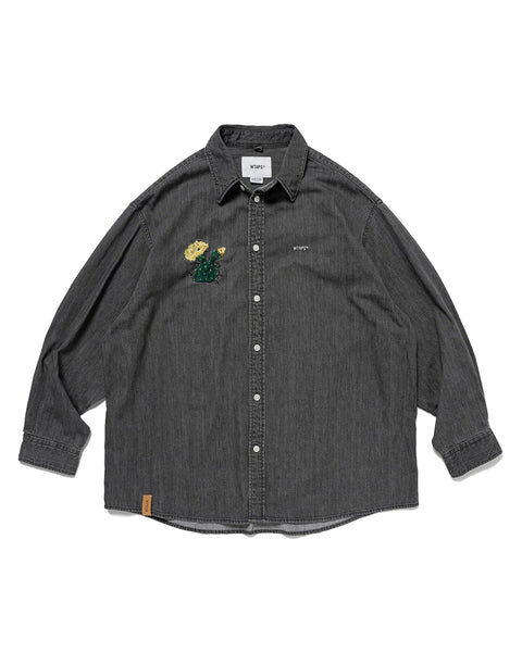 WTAPS-ALLMAN LS COTTON DENIM CACTO-241CWDT-SHM01