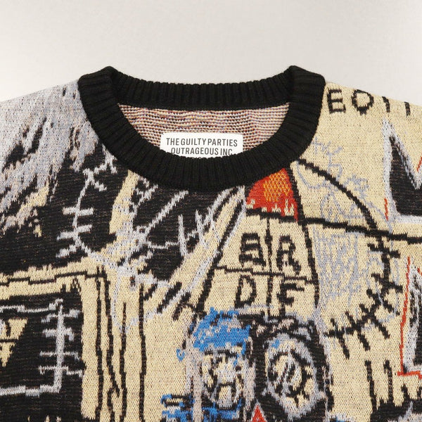 WACKO MARIA - JEAN-MICHEL BASQUIAT / MOHAIR KNIT JACQUARD SWEATER